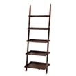 Pemberly Row Ladder Bookshelf in Espresso Wood Finish