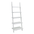 Pemberly Row Bookshelf Ladder in White Wood Finish