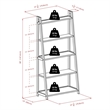 Pemberly Row 5-Tier A-Frame Transitional Solid Wood Book Shelf in Black