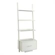 Pemberly Row Bookcase File Drawer in White Wood Finish