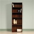 Pemberly Row Engineered Wood 5-Shelf Bookcase in Brook Cherry