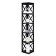 Pemberly Row 5 Shelf Transitional Wood Corner Bookcase in Black