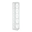 Pemberly Row 5 Shelf Transitional Wood Corner Bookshelf Bookcase in White