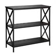 Pemberly Row 2 Shelf Bookcase in Black Wood Finish
