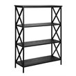 Pemberly Row 3 Shelf Bookcase in Black Wood Finish