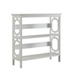 Pemberly Row Two-Shelf Bookcase in White Wood Finish