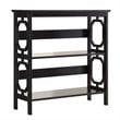 Pemberly Row Two-Shelf Bookcase in Black Wood Finish
