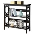 Pemberly Row Two-Shelf Bookcase in Black Wood Finish