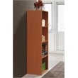 Pemberly Row Four Shelf Multi-Purpose Wooden Bookcase in Cherry Finish