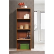 Pemberly Row Four Shelf Multi-Purpose Wooden Bookcase in Cherry Finish