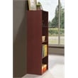Pemberly Row Four Shelf Multi-Purpose Wooden Bookcase in Mahogany Finish