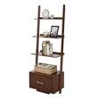 Pemberly Row Bookshelf Ladder in Espresso Wood Finish