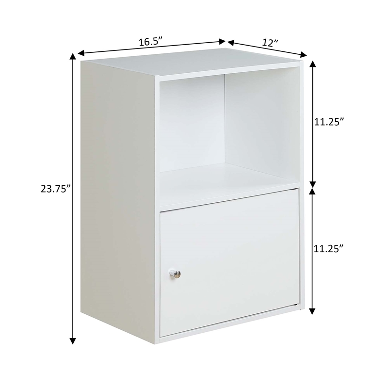 Pemberly Row Bookcase in White Wood Finish