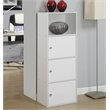 Pemberly Row Three-Door Bookcase in White Wood Finish