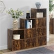 Pemberly Row Three-Door Bookcase in Cherry Wood Finish