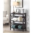 Pemberly Row Three-Tier Bookcase in Espresso Wood Finish