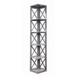 Pemberly Row Five-Tier Transitional Wood Corner Bookcase in Gray