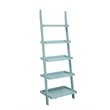 Pemberly Row Bookshelf Ladder in Sea Foam Green Wood Finish