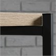 Pemberly Row Metal and Engineered Wood 4-Shelf Bookcase in Charter Oak