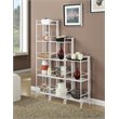 Pemberly Row Three-Tier Folding Shelf in White Metal Finish