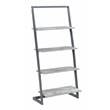 Pemberly Row Four-Tier Ladder Bookcase/shelf in Gray Wood