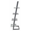 Pemberly Row Four-Tier Ladder Bookcase/shelf in Gray Wood