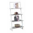 Pemberly Row Four-Tier Ladder Bookcase/shelf in Gray Wood