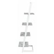 Pemberly Row Four-Tier Ladder Bookcase/shelf in Gray Wood