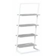 Pemberly Row Four-Tier Ladder Bookcase/shelf in Gray Wood