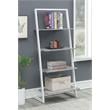 Pemberly Row Four-Tier Ladder Bookcase/shelf in Gray Wood