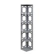 Pemberly Row Five-Tier Modern MDF Wood Corner Bookcase in Gray
