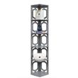Pemberly Row Five-Tier Modern MDF Wood Corner Bookcase in Gray