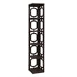 Pemberly Row Five-Tier Modern Wood Corner Bookcase in Espresso