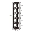 Pemberly Row Five-Tier Modern Wood Corner Bookcase in Espresso