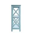 Pemberly Row Three-Tier Bookcase in Mint Green Wood Finish