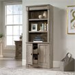 Pemberly Row Engineered Wood and Metal 3-Shelf Bookcase in Split Oak
