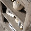 Pemberly Row Engineered Wood and Metal 3-Shelf Bookcase in Split Oak