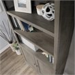 Pemberly Row 3-Shelf 2-Door Tall Wood Bookcase in Mystic Oak
