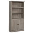 Pemberly Row 3-Shelf 2-Door Tall Wood Bookcase in Mystic Oak