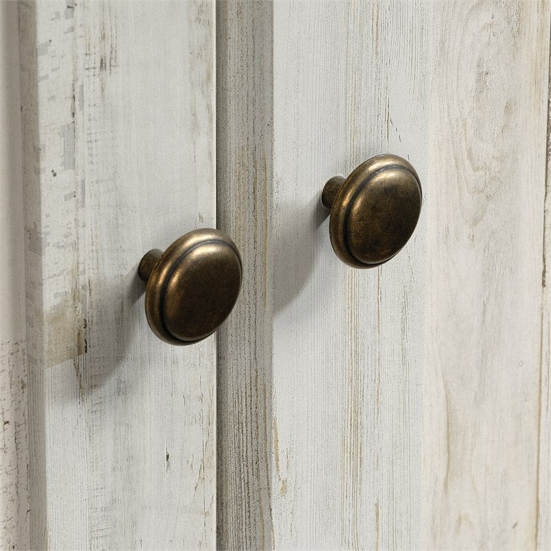 Pemberly Row 3-Shelf Modern Engineered Wood Bookcase w/Hidden Storage in White