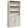 Pemberly Row 3-Shelf Modern Engineered Wood Bookcase w/Hidden Storage in White