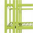 Pemberly Row Five-Tier Folding Shelf with Green Metal Frame