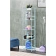 Pemberly Row Five-Tier Folding Shelf in Green Metal