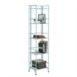 Pemberly Row Five-Tier Folding Shelf in Green Metal