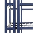 Pemberly Row Five-Tier Folding Corner Shelf in Blue Metal