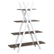 Pemberly Row A-Frame Bookshelf in Caramel Driftwood & White Wood