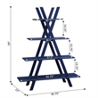 Pemberly Row A-Frame Bookshelf in Cobalt Blue Wood Finish