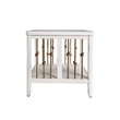 Pemberly Row Coastal Wood End Table with Bottom Shelf in White