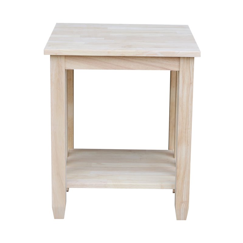 Pemberly Row Solid Hardwood Tall End Table