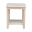 Pemberly Row Solid Hardwood Tall End Table